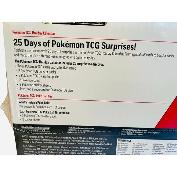 Pokemon TCG 2025 Holiday Advent Calendar Bundle Costco Exclusive Sealed New - Picture 3 of 7